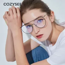 Женские и мужские Оптические Оправы, металлические оправы для очков, стойка для коммерческих очков, модные овальные прозрачные очки в оправе при близорукости оправы