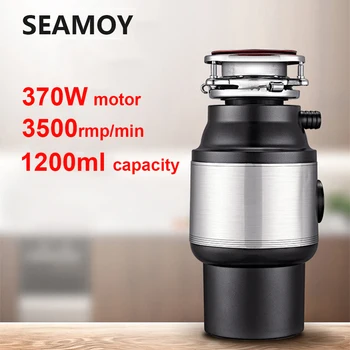 

2019 New 1.2L Kitchen Garbage Processor Food Waste Disposer With Air Switch Overload Restart Kitchen Waste Disposal 220V