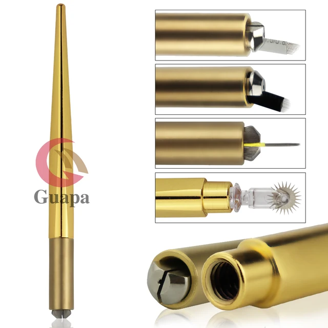 1 2 5 10pcs Microblading Universal Holder Gold Shading Tebori Permanent Makeup Needle Handmade Handle Tool