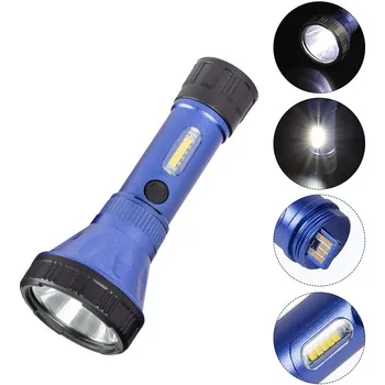 

LED+COB Household Strong Flashlight includes 18650 Battery Waterproof USB Rechargeable Powerful Floodlight 4 Modes Super Bright