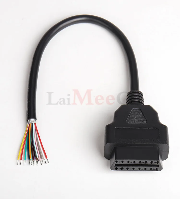 16Pin Female Opening Cable Connector For ELM327 Extension Adapter OBD Cable OBDII OBD ODB2 OBD 2 Adaptor 16Pin Female Cable (1)