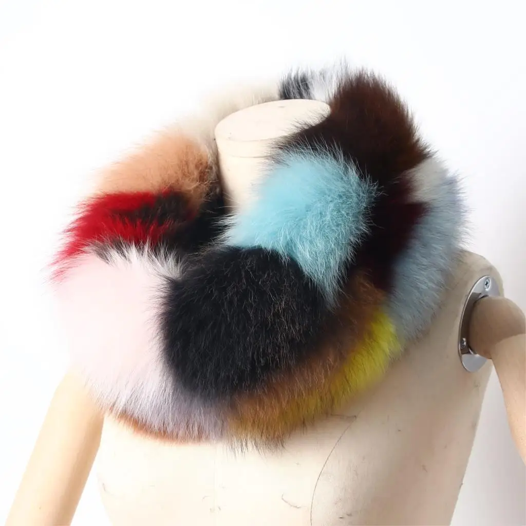ZDFURS* популярный бренд, новинка, настоящий натуральный Лисий мех, шарфы для женщин, женский меховой шарф, кольцо, капюшон шарф-хомут, бесконечный шарф, шаль