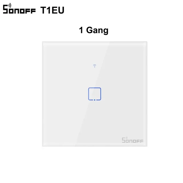 Sonoff T1 EU 1gang Sonoff T1 EU 1 2 3 банда беспроводной Wifi/433/RF умный дом пульт дистанционного управления таймер светильник настенный сенсорный переключатель работа с Alexa Google Home - Цвет: Sonoff T1 EU 1gang