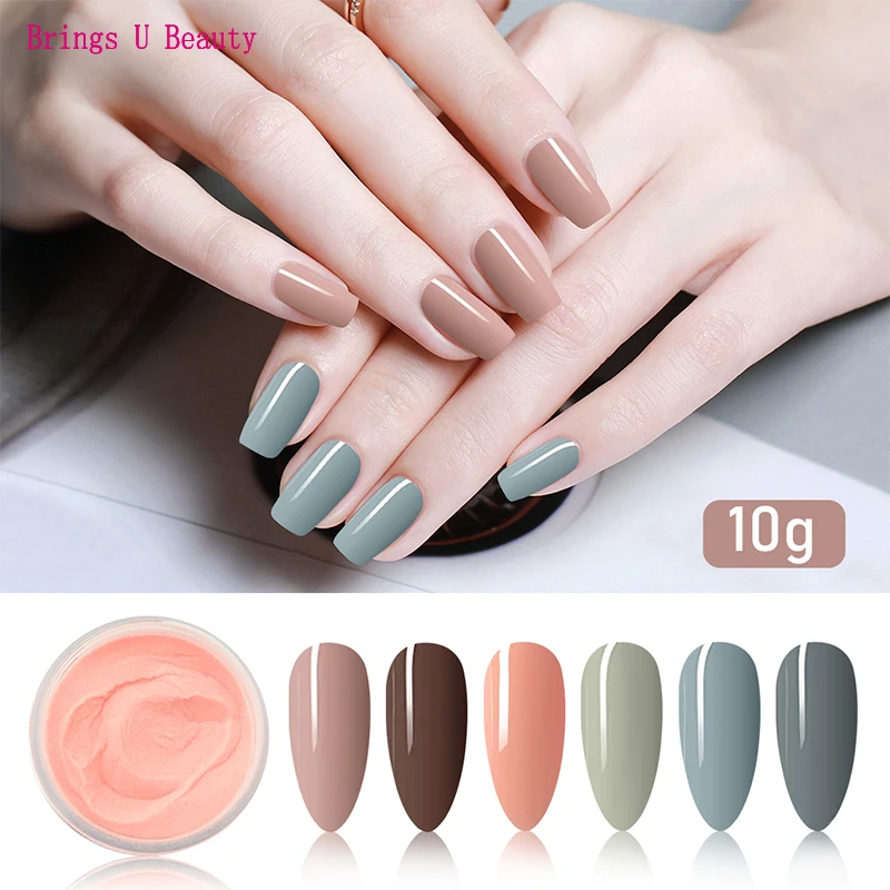 

6 box/set Very Fine Fashion Gray Series Nail Dipping Powder Easy Operate Natural Dry Dip Powder Without Lamp Cure