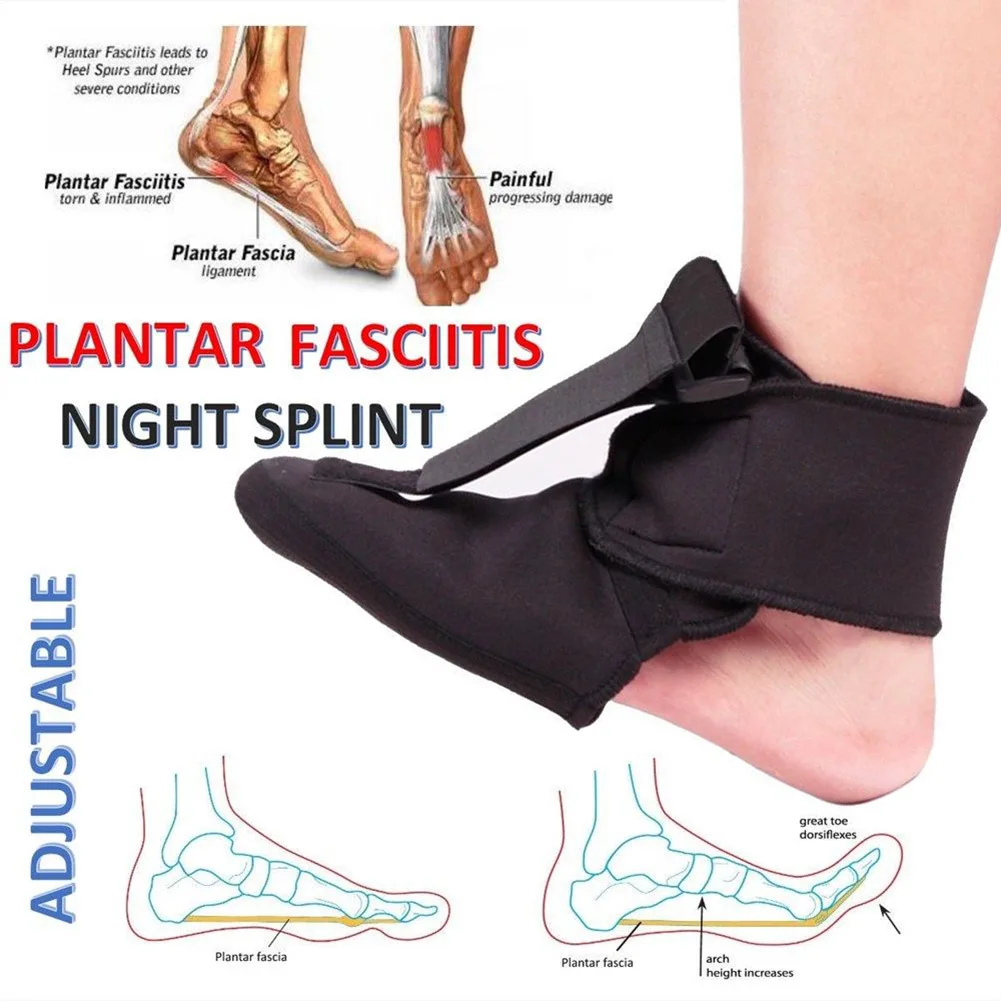  Adjustable Plantar Fasciitis Night Splint Sport Pain Toe Foot Brace Support FOU99