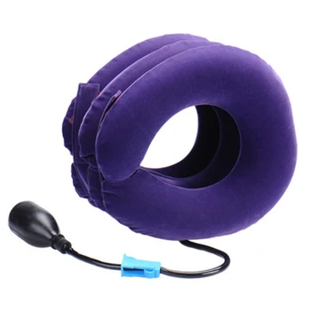 

1 Pc Neck Relax Therapy Soft Air Vertebra Cervical Traction Device Four Color Inflatable Household Pillow Health Care Tool