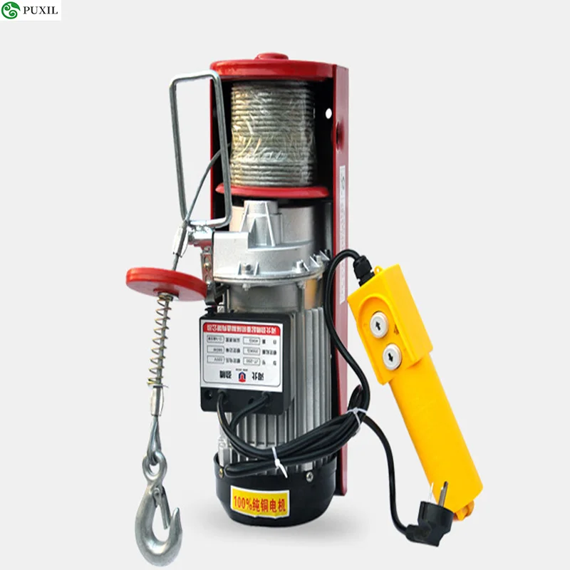 

Mini electric lifting machine with wire rope pulling PA600