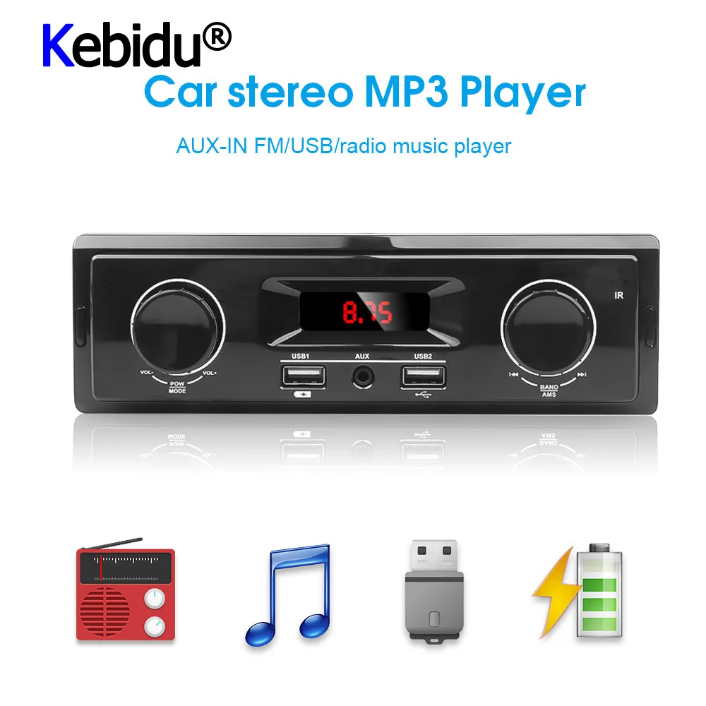 

MP3 Module MP3 Player 12V Stereo AUX-IN FM/USB/radio Music Player Remote Control Auto Audio LED Digital Display Car Radio BK501