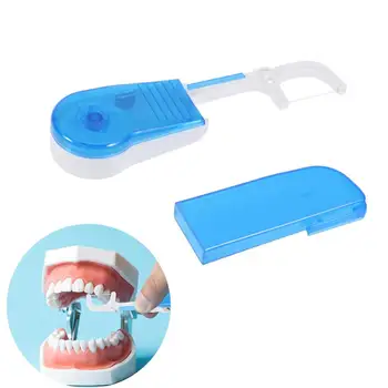 

Replaceable Dental Floss Holder Dental Flosser Built-in Spool Flat Wire Dental Floss Replacement Rack with 30-Meter Dental Floss