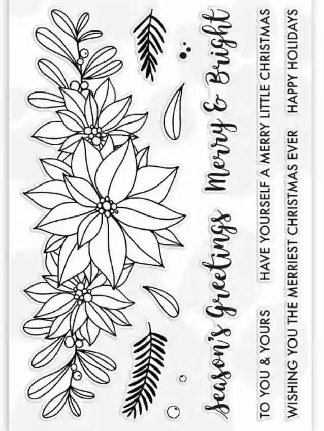 

flower Christmas deer Clear stamp for DIY Scrapbooking/Card Making/Kids Fun Decoration Supplies A2180