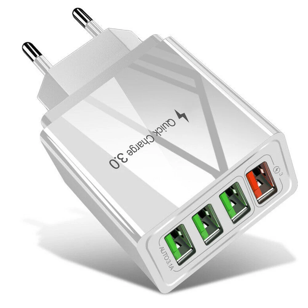 

QC3.0 Fast Quick Charger 4 USB Ports Hub Wall Charger Power Adapter SP99