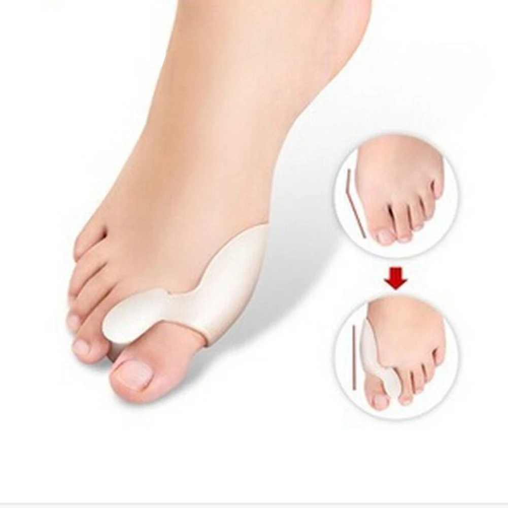 1 Pair Silicone Foot Care Gel Bunion Toe Separators Straightener Spreader Correctors Hallux Valgus Correction 2019