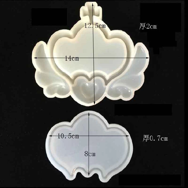 crown wing box Силиконовые формы коробка для хранения Сердце Луна Сакура Корона Форма ювелирных изделий DIY ремесло - Цвет: crown wing box