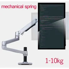 DL-8013 mola mecânica 1-10kg 3 braço longo braçadeira grommet 100x100 75x75 notebook mesa montagem 15