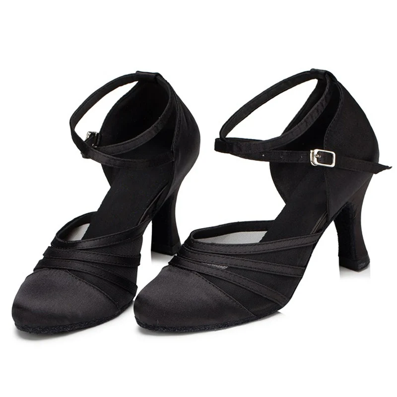 HROYL Women Latin Dance Shoes For Girls Ladies Indoor Ballroom Tango Dancing Shoes 10/8.5/7.5/6/5CM Heels Wholesaler 2