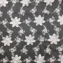 130 см Весенняя мода чистая основа простая вышивка кружевная ткань, YX190919B