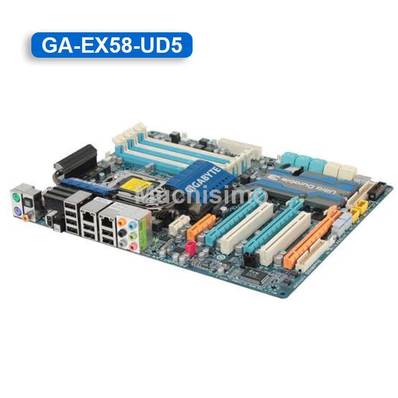 GIGABYTE GA-EX58-UD5 для рабочего стола материнской платы LGA 1366 Core i7 DDR3 24G USB3 SATA3 блок питания ATX 24 ГБ X58 UD5 EX58-UD5 б/у материнская плата
