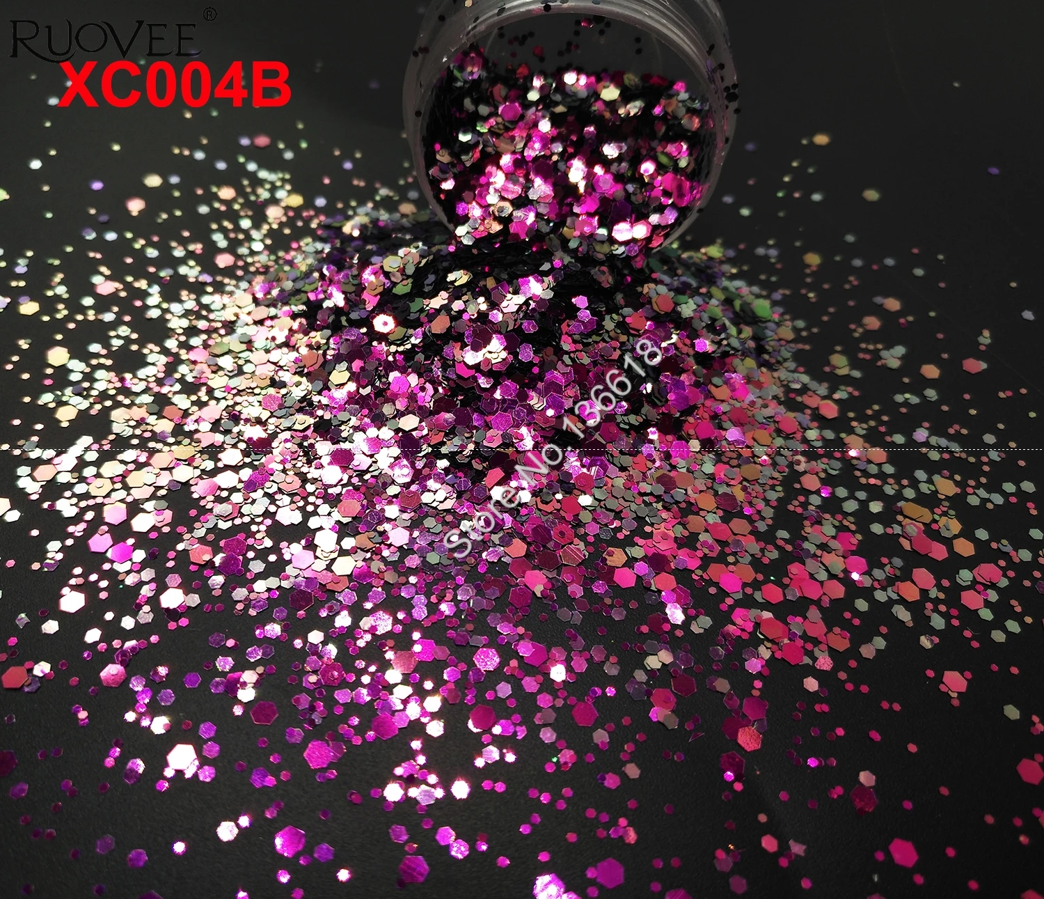 XC004B-Chameleon Блестящий смешанный металлический блеск в форме Шестиугольника для