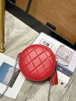 

2020 Leather bag for women, round ringer bag, shoulder bag for women