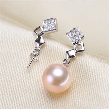 

Metal Earring Making Accessories Copper Silver Plating Earring Clasps Hooks Findings With Loop Clasp Base For Diy YYED-067