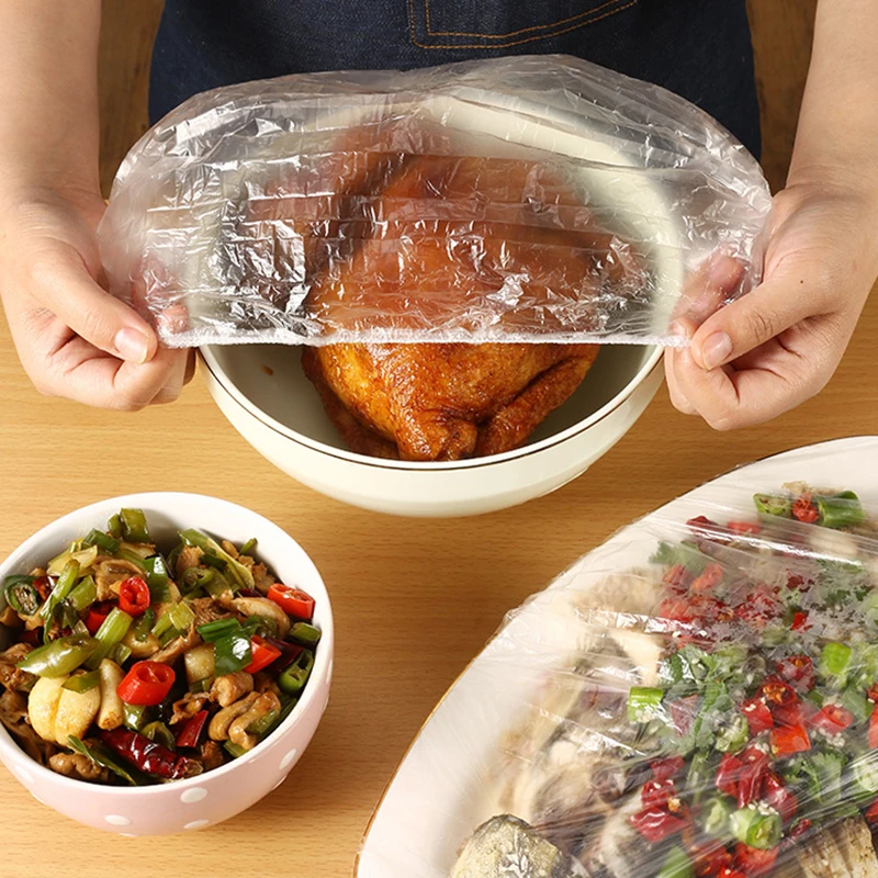 Reusable Food Wrap Storage Covers Bags for Bowl Elastic Plate Silicone Lid Cover Kitchen Fruit Plastic Fresh-keeping Seal 100pcs