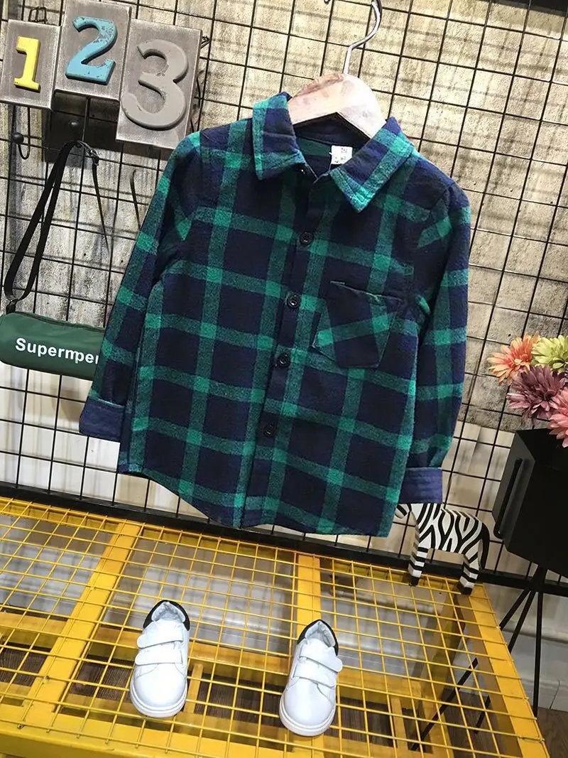 

Childrenswear Autumn New Products Korean-style BOY'S Plaid Shirt A110015 Pants C12168