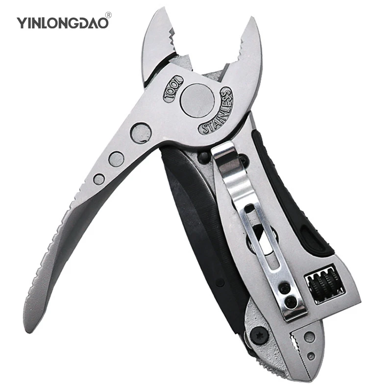 

Multi-Functional Folding Locking Pliers Outdoor Multi-Purpose Repairing Survival Tool Stainless Steel Adjustable Lockin