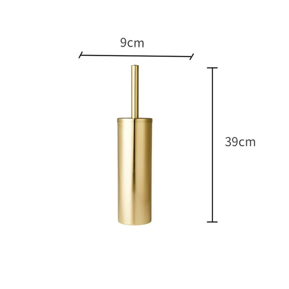 Круглая Золотая полированная туалетная щетка из нержавеющей стали 304 держатель Подставка для ванной комнаты современный
