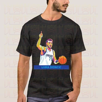 

Newest 2020 Summer Luka Doncic Drllrs 77 Logo 100% Cotton Crewneck Popular T Shirt Homme Tops Tees S-4XL