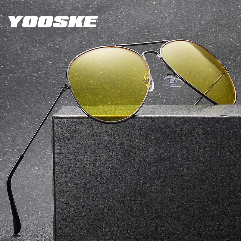 YOOSKE очки ночного видения, антибликовые солнцезащитные очки, медный сплав, водители автомобиля, очки для вождения