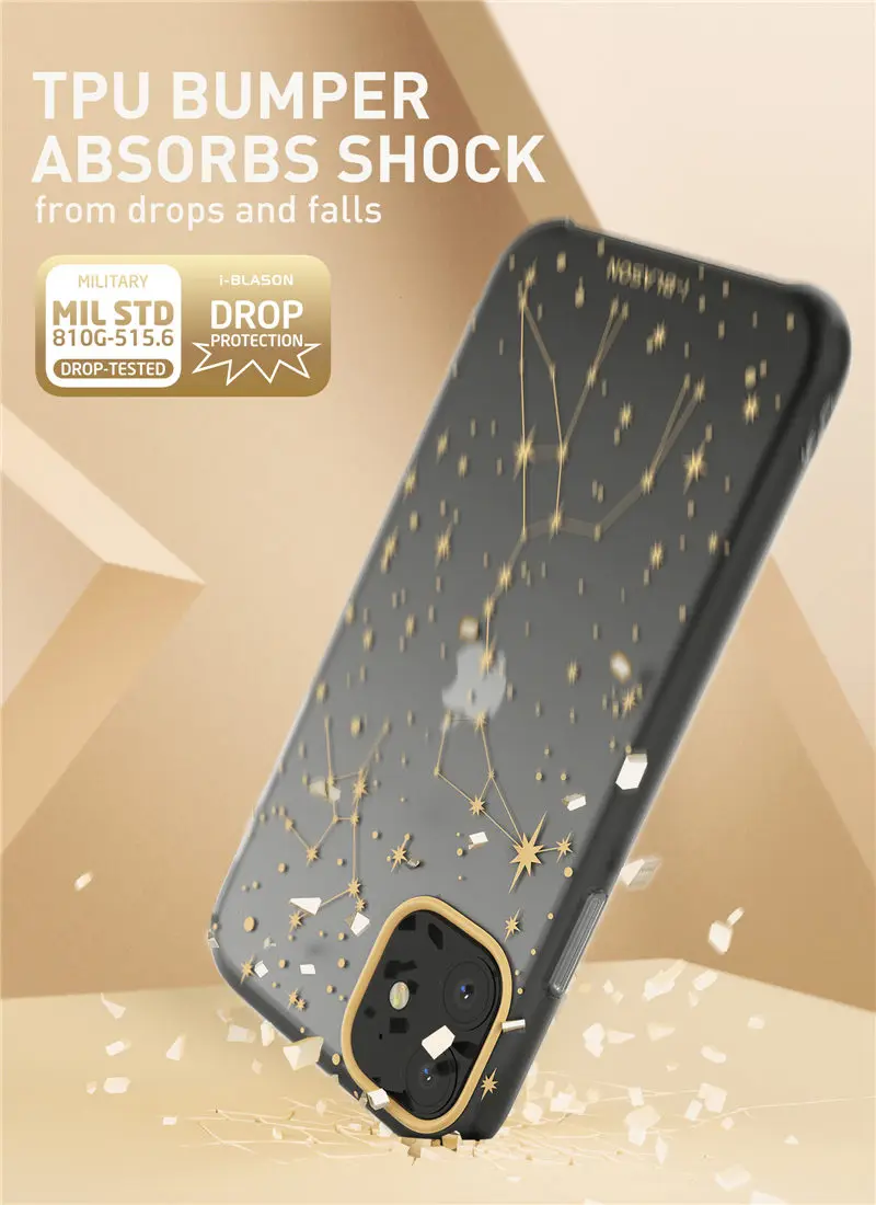 Чехол для iPhone 11 6,1 дюйма( выпуск) i-Blason OMG Series черный/звезда тонкий жидкий мягкий резиновый защитный силиконовый чехол