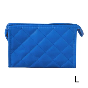 

Women Diamond Lattice Bathroom Pouch Home Toiletry Nylon Cosmetic Bag Makeup Case Travel Lanyard Business Trip Vacation Zipper