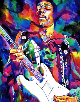 

JMINE Div 5D Jazz Rock Guitar Music Singers Jimi Hendrix Full Diamond Painting kits art Portrait 3D paint by diamonds