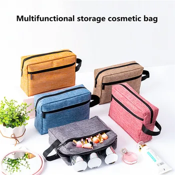 

Unisex Small Handbag Necessities Toiletry Bag Waterproof Purse Makeup Pouch Travel Beauty Cosmetic Bag Organizer Case