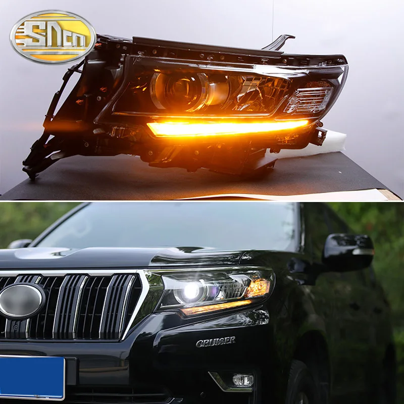 SNCN Car Styling LED Headlight Assembly For Toyota Prado FJ150 LC150 2018 2019 Sequential Turn Signal Lamp DRL Head | Автомобили и