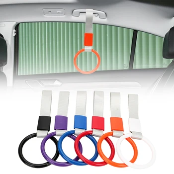 

LEEPEE Subway Train Bus Handle Strap Charm Drift Car Interior Pull Ring JDM TSURIKAWA RING Round Car Rear Bumper Warning Loop