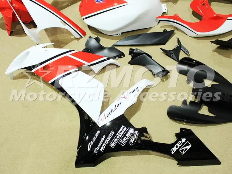 4 подарка ABS Литье Мотоцикл Обтекатели наборы подходят для Yamaha YZF-1000-R1 2004 2005 2006 04 05 06 Кузов Набор красный белый холодный