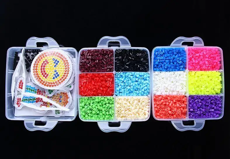 Perler Beads 9000 шт. коробка набор из 5 мм Хама бисер предохранитель бисер головоломка ручной работы Развивающие DIY детские образовательные игрушки