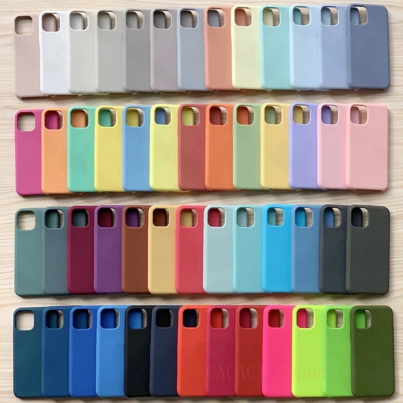 Original Official Liquid Case For iPhone SE 2020 11 12 Pro X XR XS 13 Max 7 8 Plus full Cover Etui Coque | Мобильные телефоны и