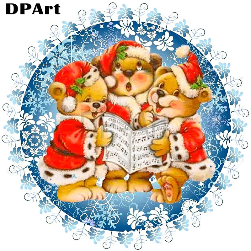 Алмазная картина Полная площадь/круглая буровая галька бусины с Рождеством Санта Клаус Алмазная вышивка горный хрусталь M1162 - Цвет: 21