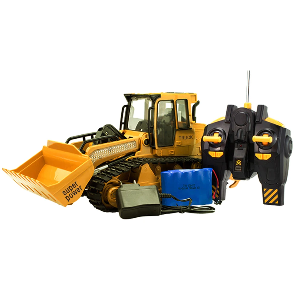 

XM-6822L Large Simulated Remote Control Bulldozer with Light Sound Toy Car Model Engineering Car Toy Equipped with USB Charging