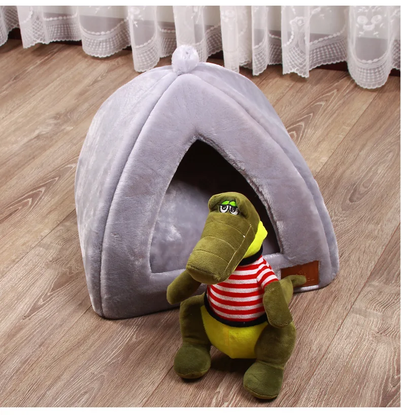 Зимние теплые с рисунком собачки и котика пещера удобные толстые камас para пер собачьи матрасы-лежанки Одежда высшего качества кровати собаки для маленьких собак