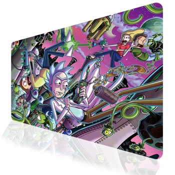 

600* 300mm Cartoon Anime Rick Morty Game Player Computer Mouse Pad Anti-skid Locking Edge Keyboard Laptop PC tapis de souris Mat