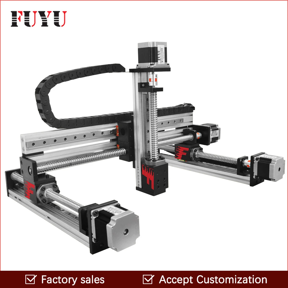 FUYU-Gantry-Robot-XYZ-Stage-CNC-Router-Motorized-3-Axis-Table-Linear ...