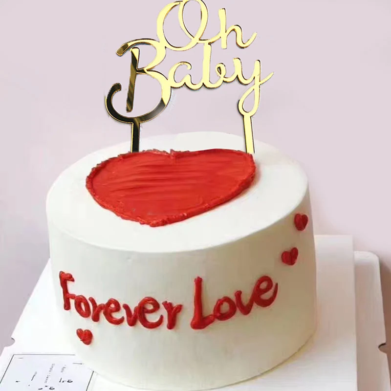 1 шт. Oh Baby рисунок с днем рождения акриловый торт Топпер Babyshower украшения для кексов