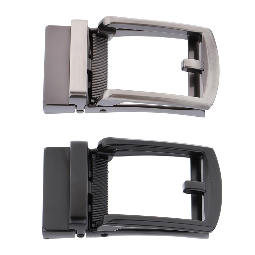 Mens Solid Buckle - Automatic Ratchet Leather Belt Buckle Only for 3.5cm/1.38in Leather Strap