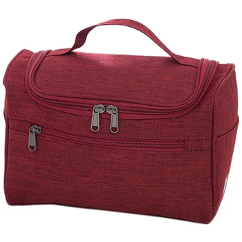 

Cosmetic Bag Double Zipper Women Cosmetic Case Travel Organizer Portable Beautician Ladies Makeup Bag