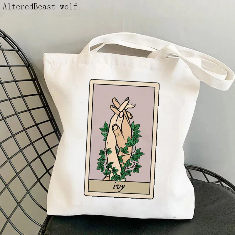 Women Shopper bag Dusk in the city Tarot Kawaii Bag Harajuku Shopping Canvas Shopper Bag girl handbag Tote Shoulder Lady Bag