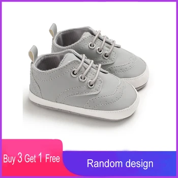 

Newborn Little Kids Toddler Shoes Summer Children's Solid Elastic Band First Walkers Casual Soft Baby Boys Low-top Leather Flats