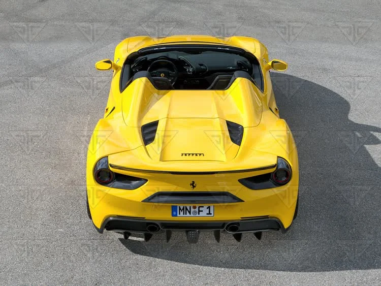 For Ferrari FERRARI 488 2015-2018 high quality Carbon Fiber rear boot Wing Spoiler Rear Roof Spoiler Wing Trunk Lip Boot Cover - - Racext 17